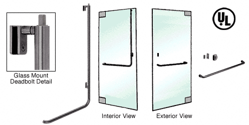 C.R. Laurence CRL Oil Rubbed Bronze Right Hand Reverse Glass Mount Keyed Access &quot;A&quot; Exterior Top Securing Deadbolt Handle | DB100A3GK0RB