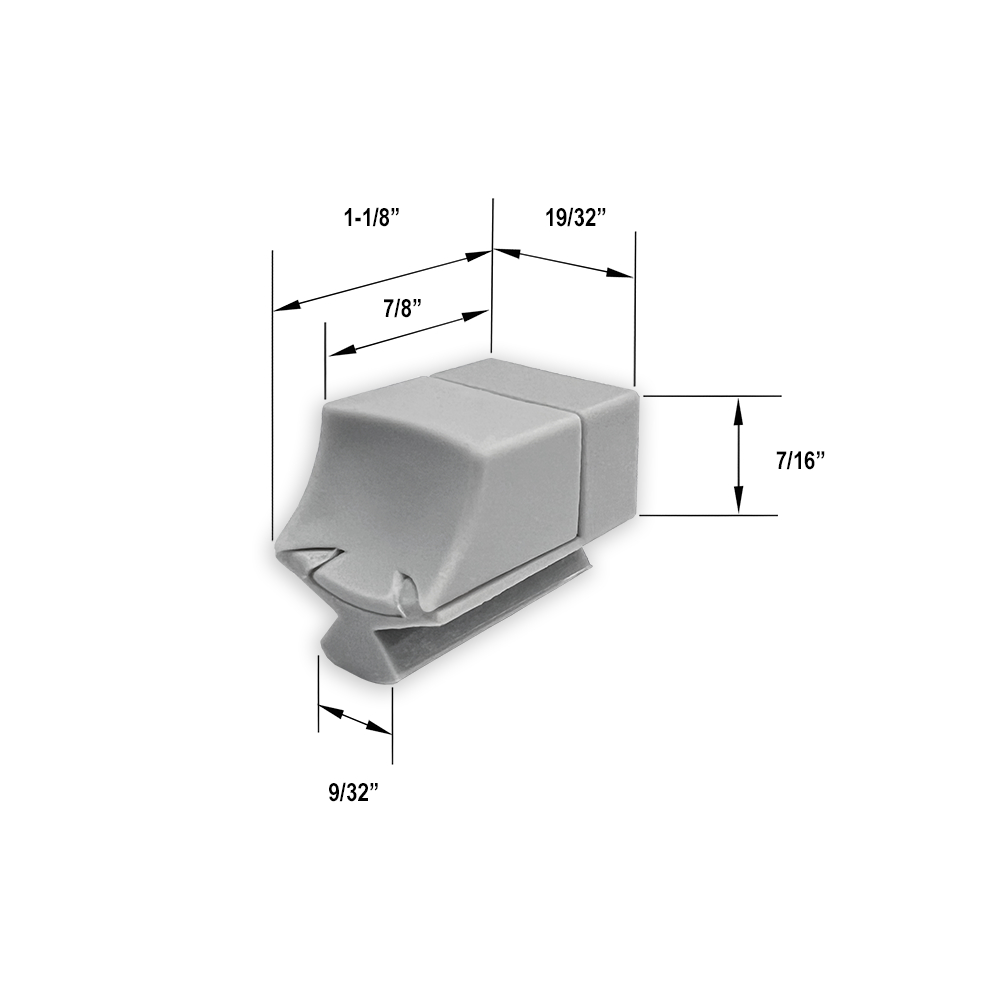 Gordon Glass&#174; Door Catcher/Bumper for Frameless Sliding Shower Doors - Gray | DCBG