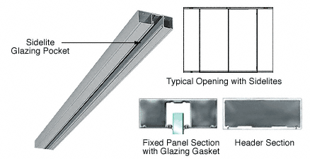 C.R. Laurence CRL 4-1/2&quot; Brushed Stainless Header with Glazing Pocket Only Custom Length | DCH0BSC