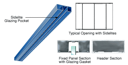 C.R. Laurence CRL 4-1/2&quot; Painted Header with Glazing Pocket Only Custom Length | DCH0PTC