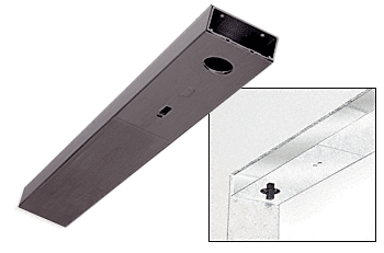 C.R. Laurence CRL Oil Rubbed Bronze Custom Length 4-1/2&quot; No Pocket Single Sided Door Header | DCH0RBCS