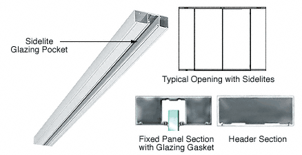 C.R. Laurence CRL Satin Anodized 6&quot; Header With Glazing Pocket Only Custom Length | DCH60SAC