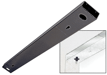 C.R. Laurence CRL Oil Rubbed Bronze Custom Length 4&quot; No Pocket Double Sided Door Header | DCH40RBCD