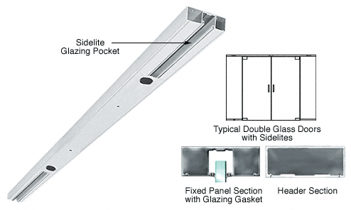 C.R. Laurence CRL Satin Anodized 4&quot; Full Pocket Door Header | DCH4SA240