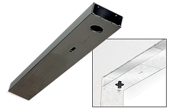 C.R. Laurence CRL Black Custom Length 4&quot; No Pocket Single Sided Door Header | DCH4BLCS