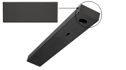 C.R. Laurence CRL Black End Cap with Screws for Use With 1-3/4&quot; x 4&quot; Headers | DCH4ECBL