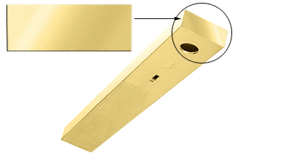 C.R. Laurence CRL Polished Brass End Cap with Screws for Use With 1-3/4&quot; x 4&quot; Headers | DCH4ECPB