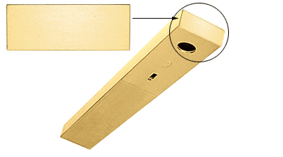C.R. Laurence CRL Satin Brass End Cap with Screws for Use With 1-3/4&quot; x 4&quot; Headers | DCH4ECSB