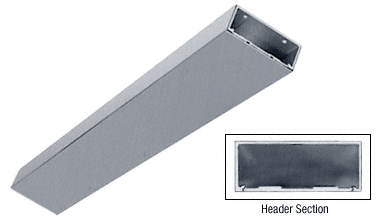 C.R. Laurence CRL Brushed Stainless Custom Length 4&quot; Header/Jamb with Flat Filler | DCH4FBSC