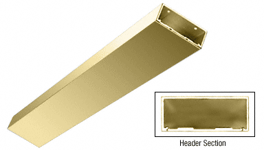 C.R. Laurence CRL Polished Brass Custom Length 4&quot; Header/Jamb with Flat Filler | DCH4FPBC