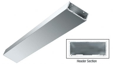 C.R. Laurence CRL Polished Stainless Custom Length 4&quot; Header/Jamb with Flat Filler | DCH4FPSC