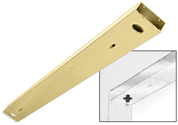 C.R. Laurence CRL Satin Brass Custom Length 4&quot; No Pocket Double Sided Door Header | DCH4SBCD