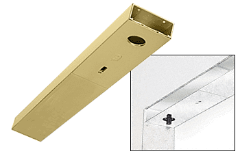 C.R. Laurence CRL Satin Brass Custom Length 4&quot; No Pocket Single Sided Door Header | DCH4SBCS