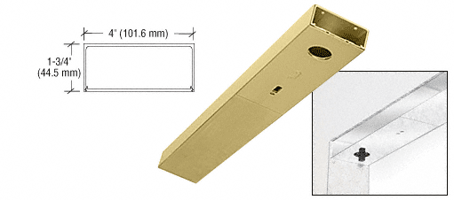 C.R. Laurence CRL Satin Brass 36&quot; x 4&quot; Single Door Header | DCH4SBS