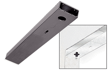 C.R. Laurence CRL Oil Rubbed Bronze Custom Length 6&quot; No Pocket Single Sided Door Header | DCH60RBCS