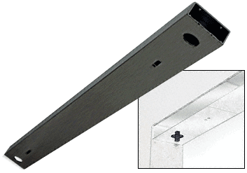 C.R. Laurence CRL Black Custom Length 6&quot; No Pocket Double Sided Door Header | DCH6BLCD