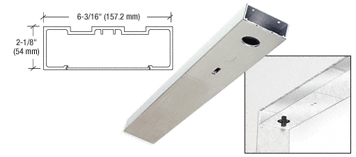 C.R. Laurence CRL Brushed Stainless 36&quot; x 6&quot; Single Door Header | DCH6BSS