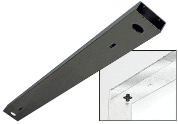 C.R. Laurence CRL Black Custom Length 4-1/2&quot; No Pocket Double Sided Door Header | DCHBLCD