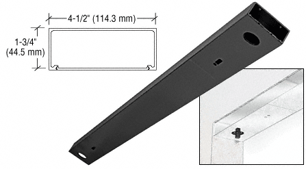 C.R. Laurence CRL Black 72&quot; x 4-1/2&quot; Double Door Header | DCHBLD