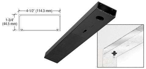 C.R. Laurence CRL Black 36&quot; x 4-1/2&quot; Single Door Header | DCHBLS