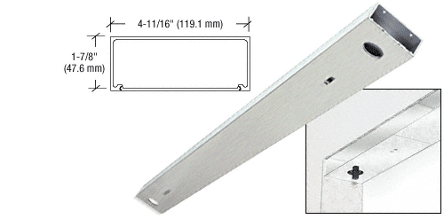 C.R. Laurence CRL Brushed Stainless Steel 72&quot; x 4-1/2&quot; Double Door Header | DCHBSD