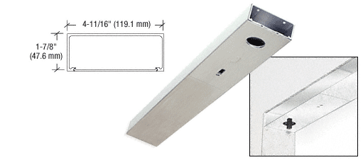 C.R. Laurence CRL Brushed Stainless 36&quot; x 4-1/2&quot; Single Door Header | DCHBSS