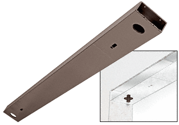 C.R. Laurence CRL Duranodic Bronze Custom Length 6&quot; No Pocket Double Sided Door Header | DCH6DUCD