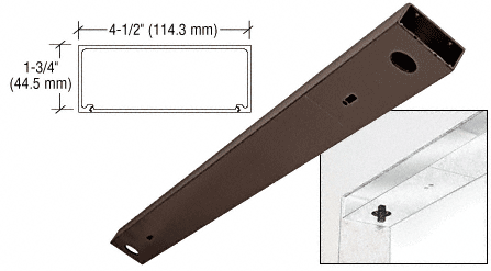 C.R. Laurence CRL Dark Bronze Anodized 72&quot; x 4-1/2&quot; Double Door Header | DCHDUD