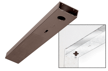 C.R. Laurence CRL Duranodic Bronze Custom Length 6&quot; No Pocket Single Sided Door Header | DCH6DUCS
