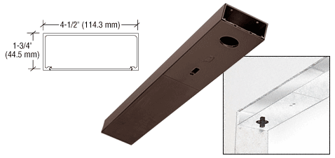 C.R. Laurence CRL Dark Bronze Anodized 36&quot; x 4-1/2&quot; Single Door Header | DCHDUS