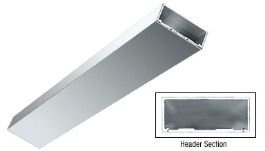 C.R. Laurence CRL Polished Stainless Custom Length 4-1/2&quot; Header/Jamb with Flat Filler | DCHFPSC
