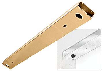 C.R. Laurence CRL Polished Brass Custom Length 4-1/2&quot; No Pocket Double Sided Door Header | DCHPBCD
