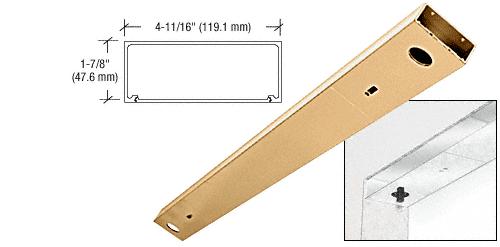 C.R. Laurence CRL Polished Brass 72&quot; x 4-1/2&quot; Double Door Header | DCHPBD