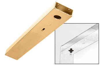 C.R. Laurence CRL Polished Brass Custom Length 6&quot; No Pocket Single Sided Door Header | DCH6PBCS