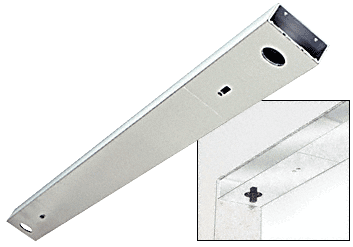 C.R. Laurence CRL Polished Stainless Custom Length 4-1/2&quot; No Pocket Double Sided Door Header | DCHPSCD