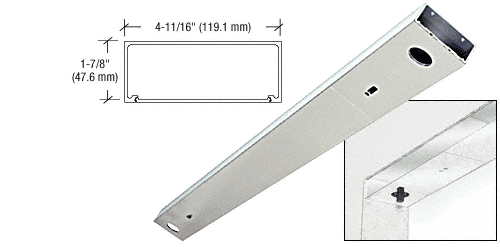 C.R. Laurence CRL Polished Stainless Steel 72&quot; x 4-1/2&quot; Double Door Header | DCHPSD