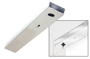 C.R. Laurence CRL Polished Stainless Custom Length 6&quot; No Pocket Single Sided Door Header | DCH6PSCS