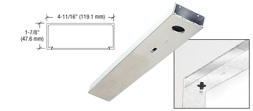 C.R. Laurence CRL Polished Stainless 36&quot; x 4-1/2&quot; Single Door Header | DCHPSS