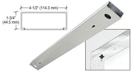 C.R. Laurence CRL Satin Anodized 72&quot; x 4-1/2&quot; Double Door Header | DCHSAD