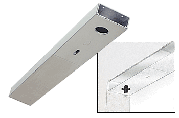 C.R. Laurence CRL Satin Anodized Custom Length 4-1/2&quot; No Pocket Single Sided Door Header | DCHSACS