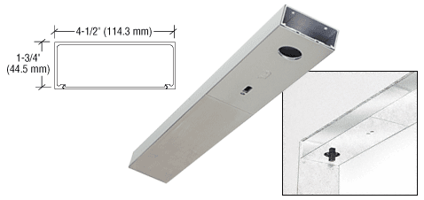 C.R. Laurence CRL Satin Anodized 36&quot; x 4-1/2&quot; Single Door Header | DCHSAS