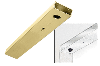 C.R. Laurence CRL Satin Brass Custom Length 4-1/2&quot; No Pocket Single Sided Door Header | DCHSBCS