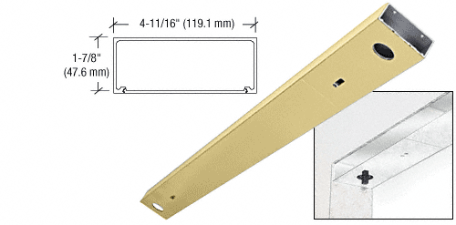 C.R. Laurence CRL Satin Brass 72&quot; x 4-1/2&quot; Double Door Header | DCHSBD