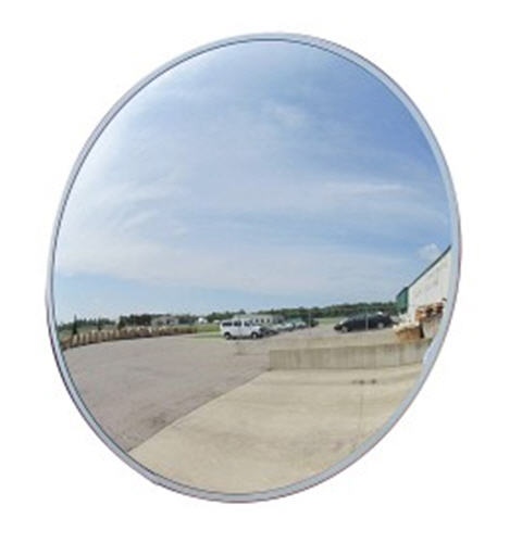 36&quot; Acrylic Outdoor Convex Mirror with Heavy Duty Plastic Backing and Two Telescoping Brackets | DCVO36TPB