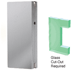 C.R. Laurence CRL Brushed Stainless Glass Keeper for DE4102 Series Center Locks | DEK4102BS