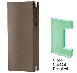 C.R. Laurence CRL Dark Bronze Glass Keeper for DE4102 Series Center Locks | DEK4102DU