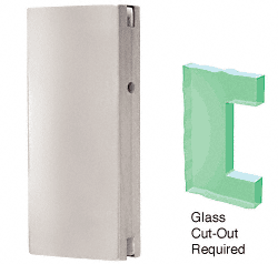 C.R. Laurence CRL Satin Anodized Glass Keeper for DE4102 Series Center Locks | DEK4102SC