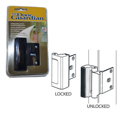 Childproof Deadbolt for Inward Swinging Doors | Door Guardian Childproof your Home | DG01BL