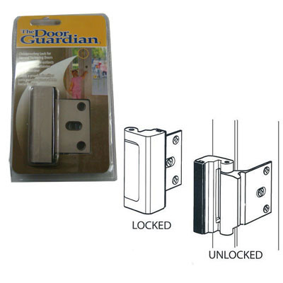 Childproof Deadbolt for Inward Swinging Doors | Door Guardian Childproof your Home | DG01SN