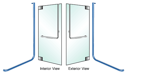 C.R. Laurence CRL Custom Painted Right Hand Reverse Glass Mount Exterior Dummy Handle | DH100D3GPT